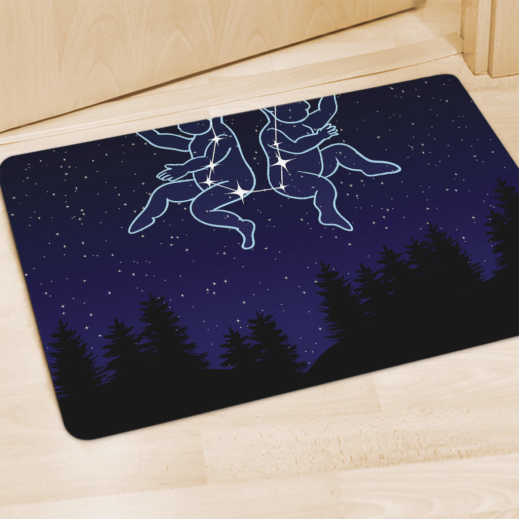 Gemini Constellation Print Polyester Doormat