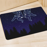 Gemini Constellation Print Polyester Doormat