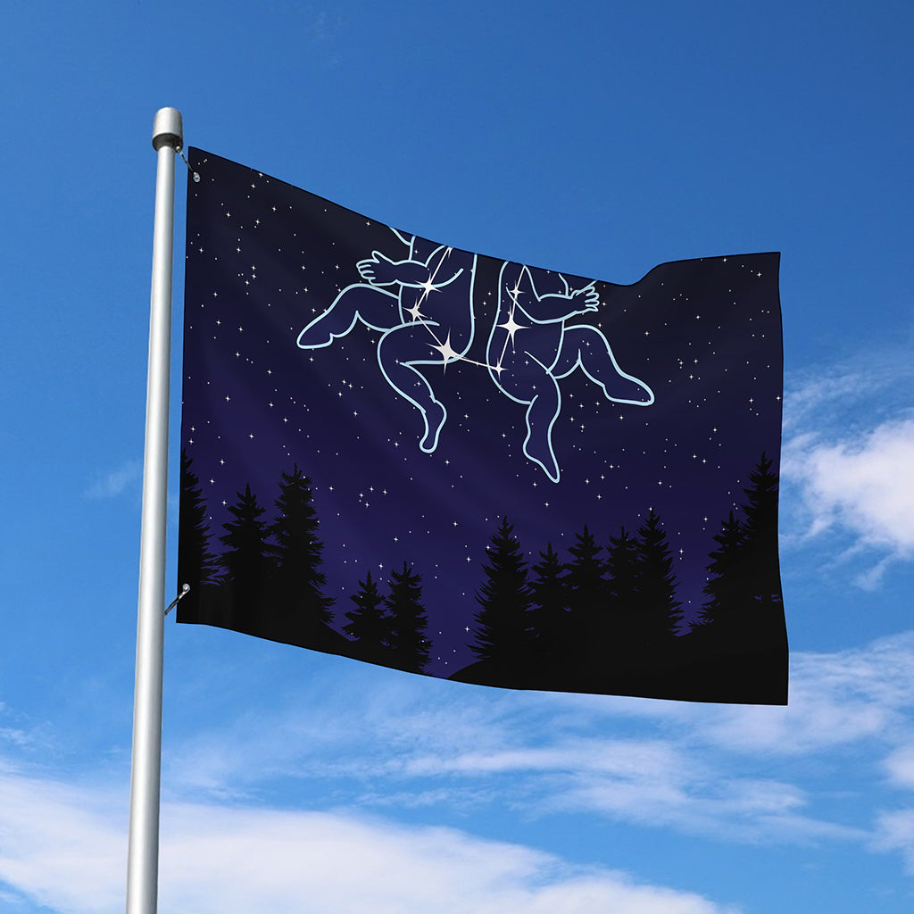 Gemini Constellation Print Polyester Flag
