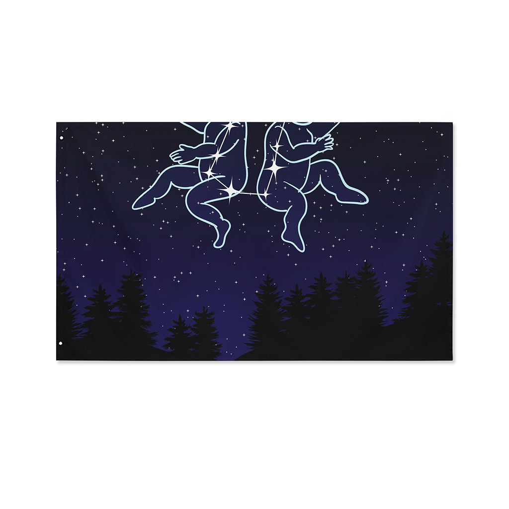 Gemini Constellation Print Polyester Flag