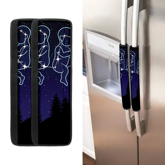 Gemini Constellation Print Refrigerator Handle Covers