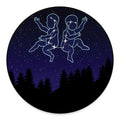 Gemini Constellation Print Round Floor Mat