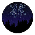 Gemini Constellation Print Round Floor Mat