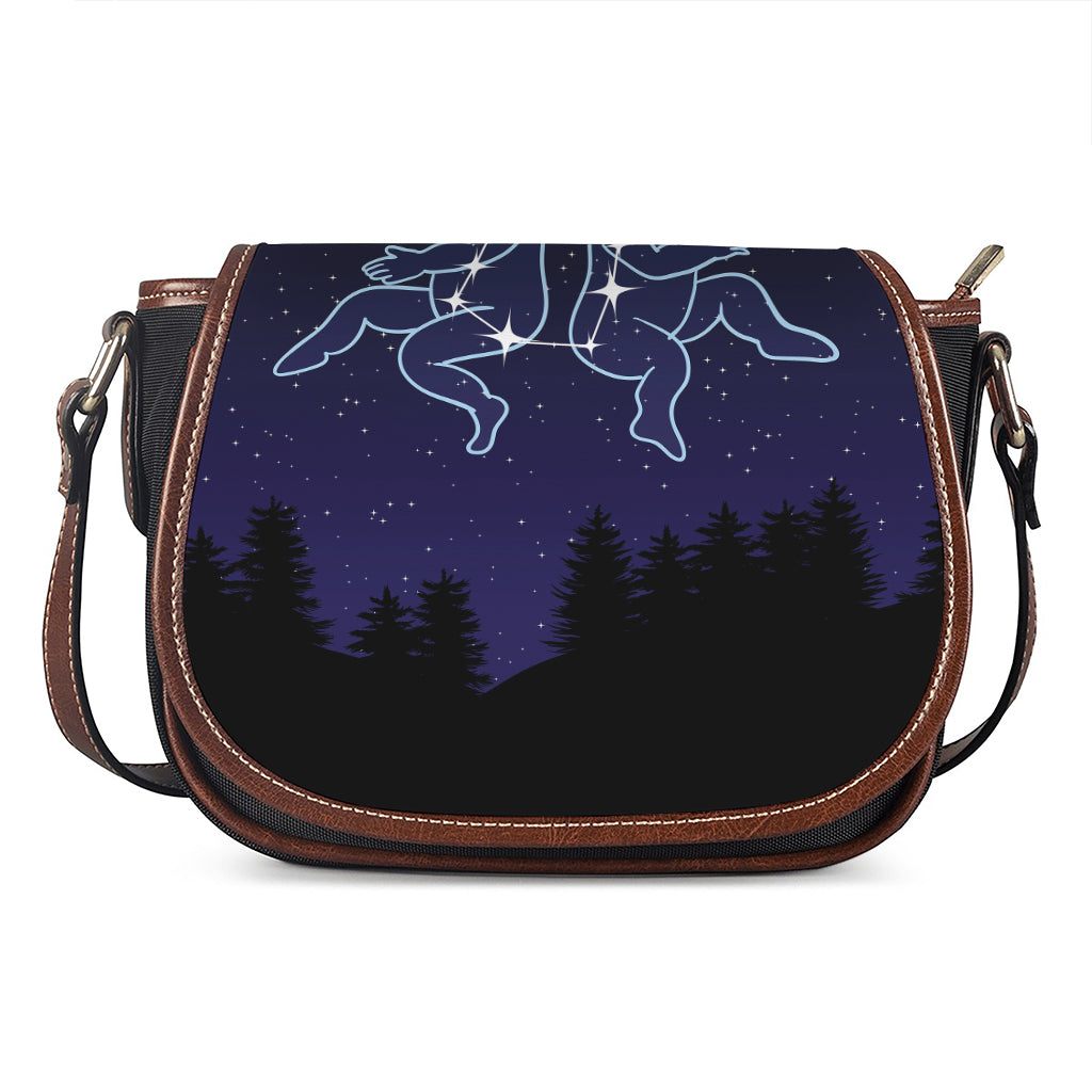 Gemini Constellation Print Saddle Bag