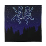 Gemini Constellation Print Silk Bandana