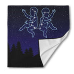 Gemini Constellation Print Silk Bandana