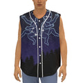 Gemini Constellation Print Sleeveless Baseball Jersey