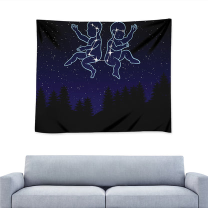 Gemini Constellation Print Tapestry