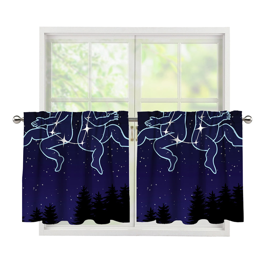 Gemini Constellation Print Tier Curtains