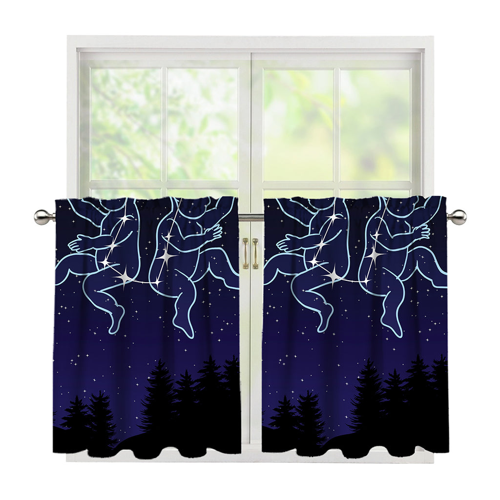 Gemini Constellation Print Tier Curtains