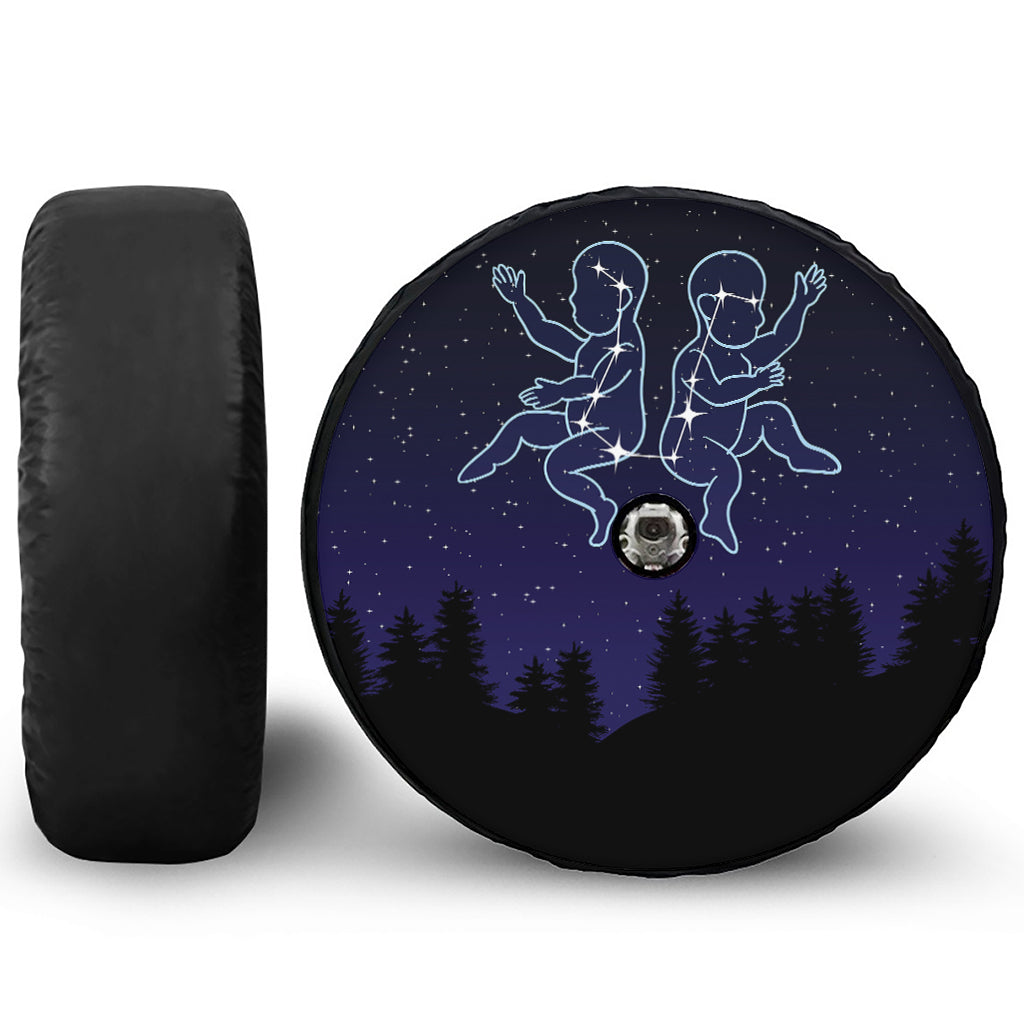 Gemini Constellation Print Tire Cover With Camera Hole