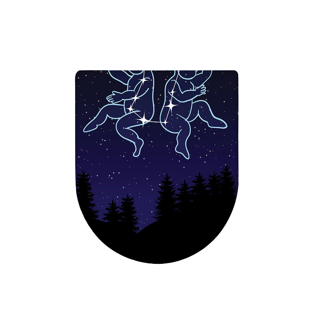 Gemini Constellation Print Toilet Lid Cover