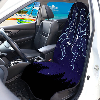 Gemini Constellation Print Waterproof Car Seat Cover