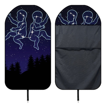 Gemini Constellation Print Waterproof Car Seat Cover