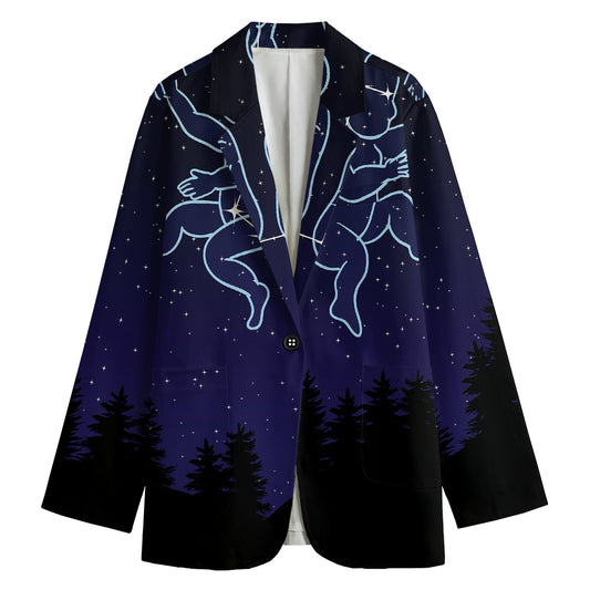Gemini Constellation Print Women's Blazer