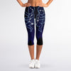 Gemini Constellation Print Women's Capri Leggings