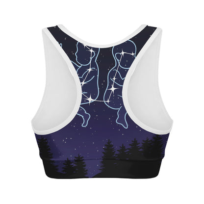 Gemini Constellation Print Women's Sports Bra