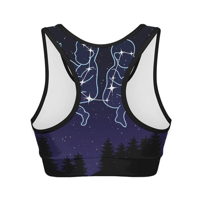 Gemini Constellation Print Women's Sports Bra
