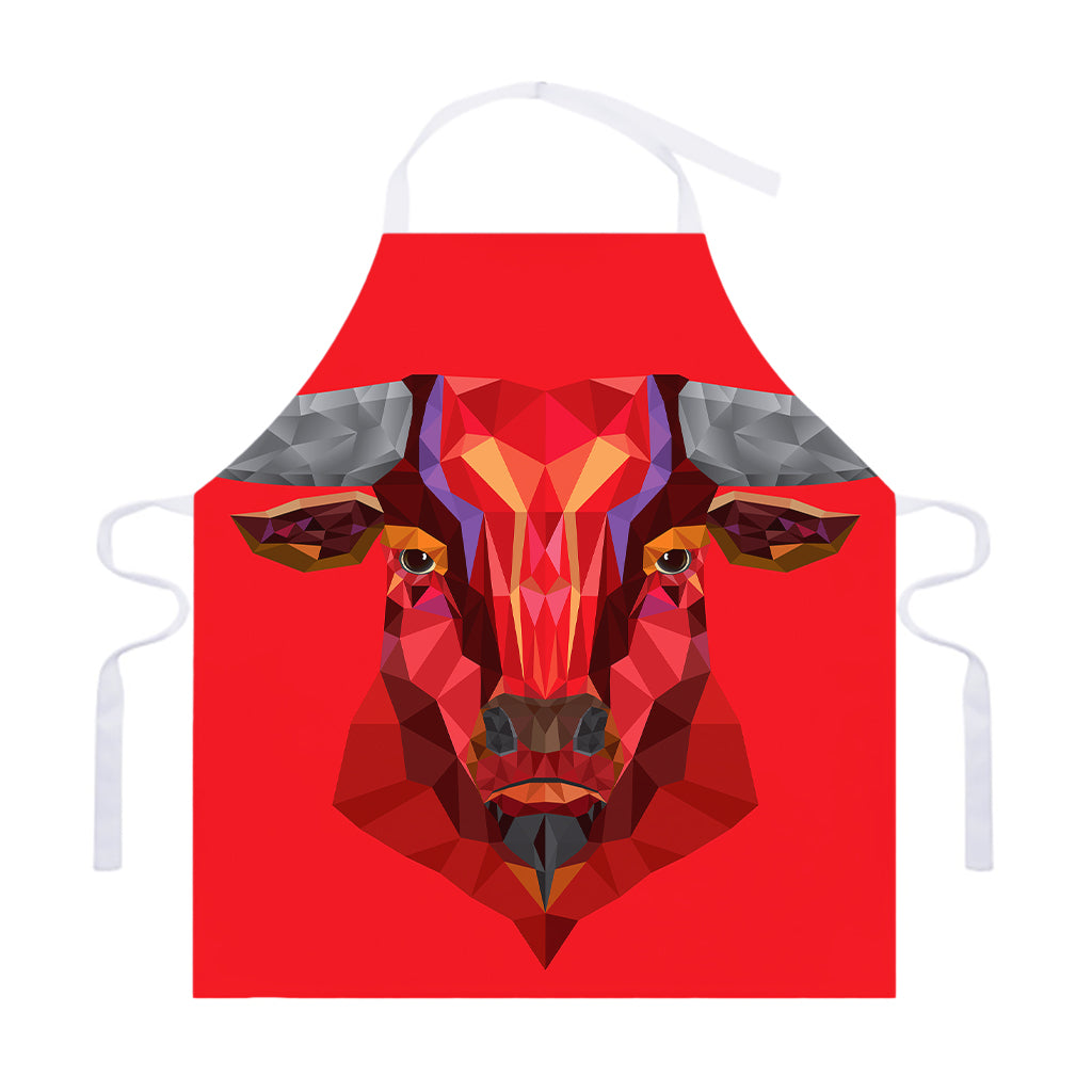 Geometric Bull Skull Print Adjustable Apron