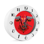 Geometric Bull Skull Print Alarm Clock
