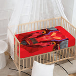 Geometric Bull Skull Print Baby Crib Sheet