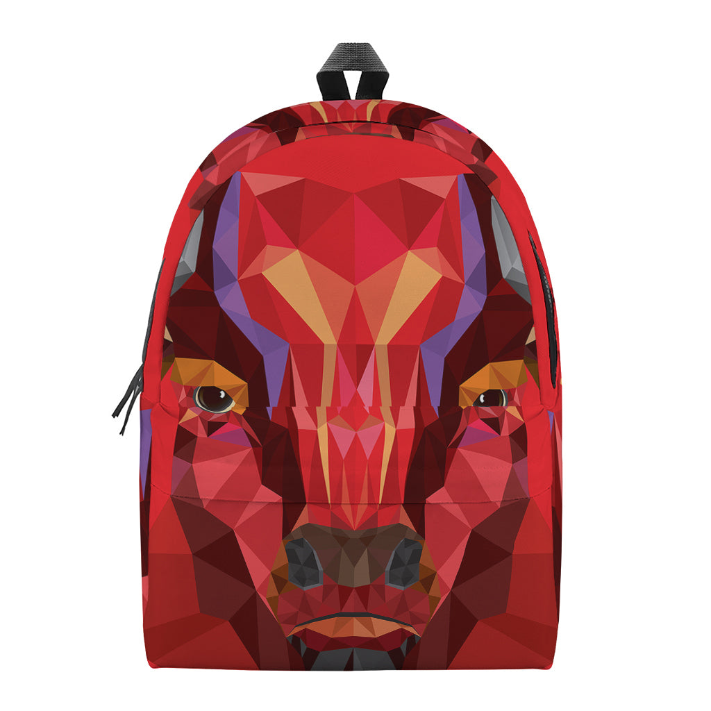 Geometric Bull Skull Print Backpack