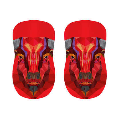 Geometric Bull Skull Print Bar Stool Covers