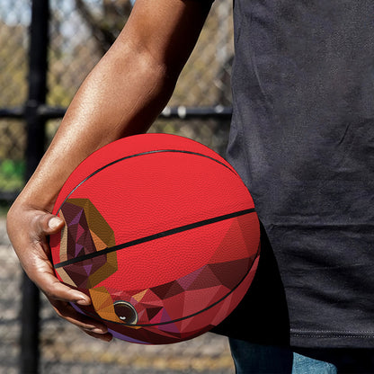 Geometric Bull Skull Print Basketball