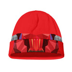 Geometric Bull Skull Print Beanie