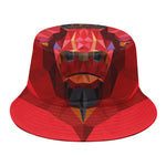Geometric Bull Skull Print Bucket Hat