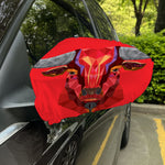 Geometric Bull Skull Print Car Side Mirror Covers