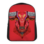 Geometric Bull Skull Print Casual Backpack