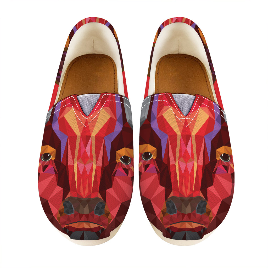Geometric Bull Skull Print Casual Shoes