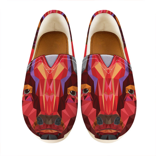 Geometric Bull Skull Print Casual Shoes