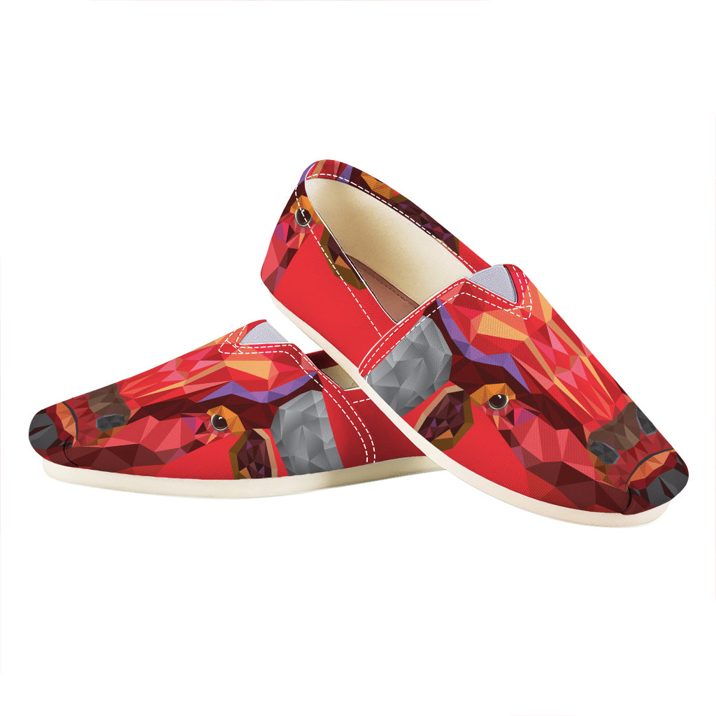 Geometric Bull Skull Print Casual Shoes