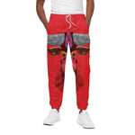 Geometric Bull Skull Print Cotton Pants