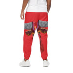 Geometric Bull Skull Print Cotton Pants