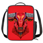 Geometric Bull Skull Print Crossbody Lunch Bag