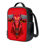Geometric Bull Skull Print Crossbody Lunch Bag
