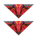Geometric Bull Skull Print Dog Bandana