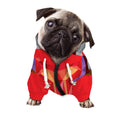 Geometric Bull Skull Print Dog Zip Up Hoodie