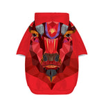 Geometric Bull Skull Print Dog Zip Up Hoodie