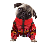 Geometric Bull Skull Print Dog Zip Up Jacket