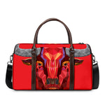 Geometric Bull Skull Print Duffle Bag