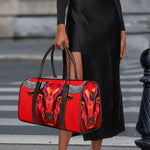 Geometric Bull Skull Print Duffle Bag