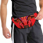 Geometric Bull Skull Print Fanny Pack