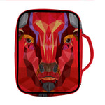 Geometric Bull Skull Print Front Pocket Bible Bag