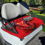 Geometric Bull Skull Print Golf Cart Seat Cover