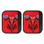 Geometric Bull Skull Print Handle Covers