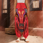 Geometric Bull Skull Print Harem Pants